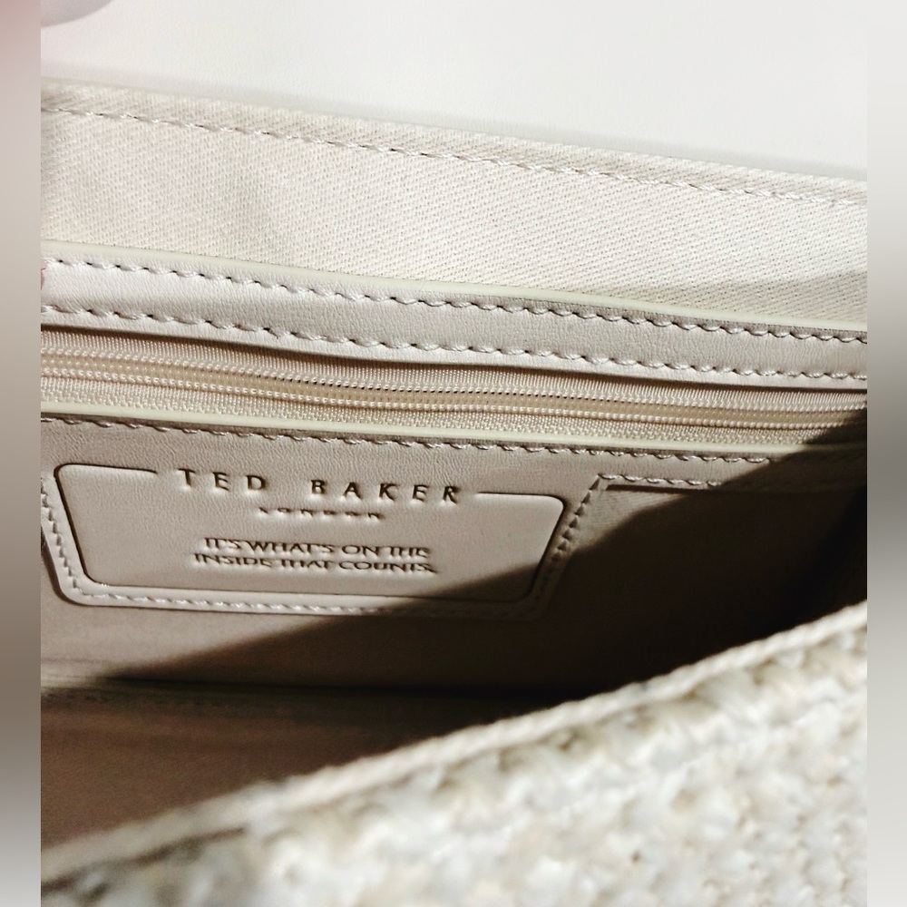 Ted Baker Beige Woven Crossbody Bag - Picture 4 of 5